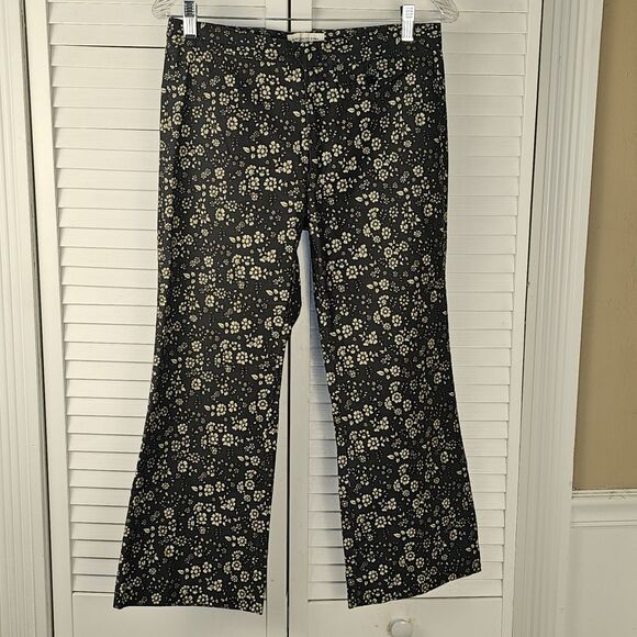 Isabel‎ Marant Etoile Black Womens Floral Print Crop Pants 36 Small 4 - Picture 1 of 5